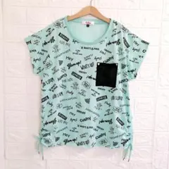 PINK-latte　バックシフォン切り替えカットソー　160