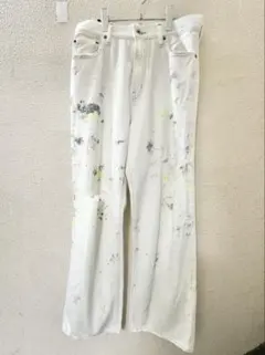 JOHNBULL　ジョンブル 　ダメージ加工パンツ　ズボン　白のサムネイル