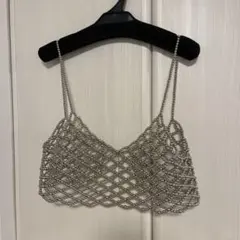 ジーナシス　ビスチェ　シルバー　ビジュー