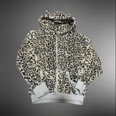 y2k 平成ギャル パンク 猫耳つきヒョウ柄ボアジャケット