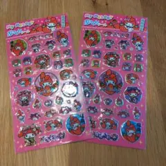 MY MELODYのぷっくりシール♡2枚セット