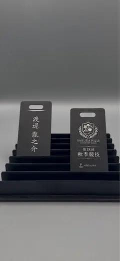 【オーダーメイド】高級アルマイト製 ゴルフバッグ ネームプレート【片面】のサムネイル