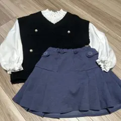 プティマイン　シャツニット　キュロット