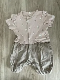 花柄ロンパース サイズ70 ピンク・ベージュ