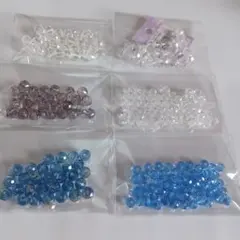 ★ガラスビーズ 32面カット6パックまとめ売り