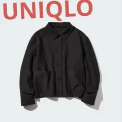 UNIQLO ジャージーリラックスジャケット　ブラック