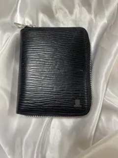 LANVIN COLLECTION 二つ折り財布 ラウンドファスナー ブラック