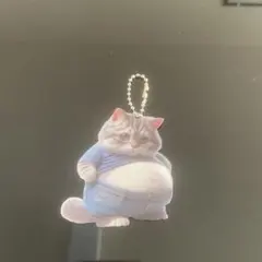 猫 アクリルキーホルダー デニムパンツ