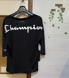 Champion ブラック ロングスリーブ Tシャツ M