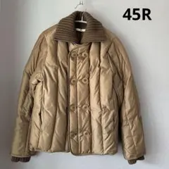 45R 45rpm ナイロンダウン×リブニットブルゾン