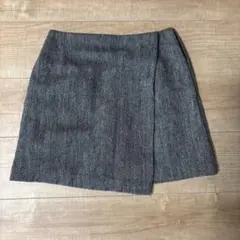 ヘリンボーン柄 キュロットスカート ミニ丈のサムネイル