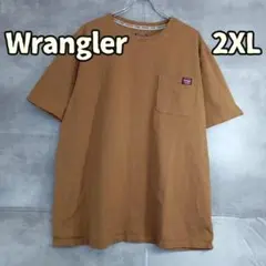 ラングラー ワークウェア 無地 Tシャツ ブラウン 2XL メンズ【エ521】のサムネイル