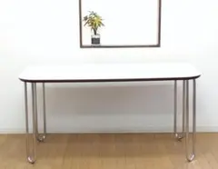 美品 ダイニングテーブル カフェテーブル U型スチール脚 北欧風