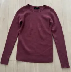 GREEN LABEL RELAXING ワインレッド長袖ニット