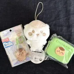 ちいかわ くりまんじゅう ぬいぱれっと ポーチ ぷっくりったいキーホルダー 3点