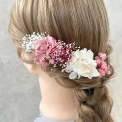 NO.20 ピンクライムホワイト　髪飾り　結婚式　成人式　卒業式　七五三　和装