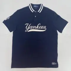 【希少、美品】ポロラルフローレン　MLB ヤンキース　ポロシャツ　ネイビー　M