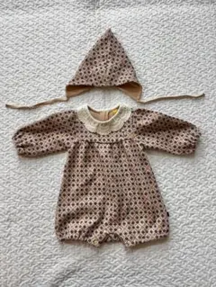 【新品未使用】モイモルン 長袖ロンパース&レギンス＆帽子3点セット 70