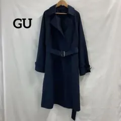 GU ジーユー トレンチコート（ベルト付き）紺 サイズ L