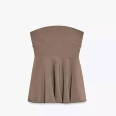 ZARA クレープ素材ストラップレストップ　S