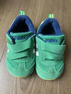 【13.5cm】ASICS ベビーシューズ グリーン