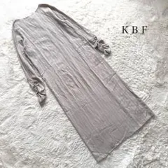 B4【ケービーエフ】シャーリング2WAYワンピース　グレージュ　F お洒落