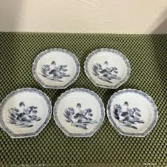 有田焼 英峯窯和食器豆皿古伊万里 瀬戸物和皿昭和レトロ醤油皿小皿染付