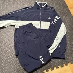 adidas ジャージ上下セット ネイビー/ライトグレー　セットアップ
