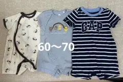 ベビー ロンパース 3点セット 60-70cm スヌーピー GAPのサムネイル