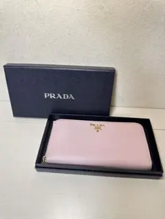 PRADA ★ Saffiano Pink Long Wallet