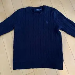 Polo Ralph Lauren ネイビー ケーブルニット S