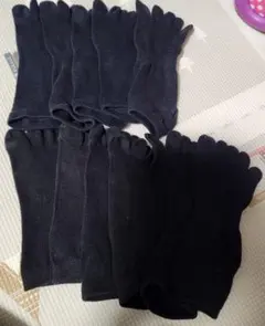 五本指ソックス ブラック ネイビー　右足のみ　１１足