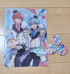 すとぷり ころん さとみ さところ 缶バッジ クリアファイル セット