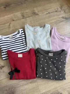 【プティマイン】長袖カットソー5点セット 100cm