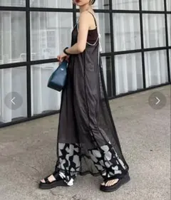 【PAGEBOY】（未使用に近い）シースルー紐付きロングキャミワンピ