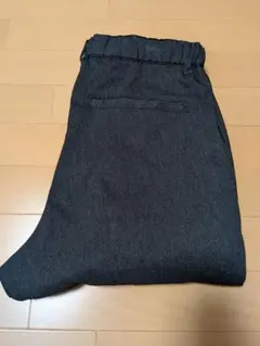 メンズ ストレッチイージーパンツ チャコールグレー Lサイズウエストゴム＋紐付きのサムネイル