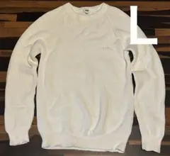 UNIQLO ホワイト リブ編み セーター M