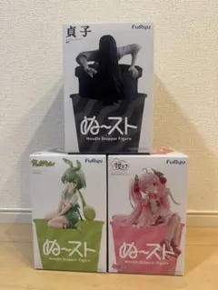 ぬーストフィギュア4種 東方プロジェクト洩矢諏訪子 初音ミク 貞子