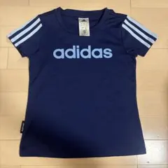 adidas 青 紺 tシャツ ロゴ入り夏服 140 大人 水色 y2k 韓国のサムネイル