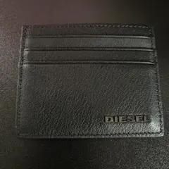 DIESEL ブラック レザー カードケース