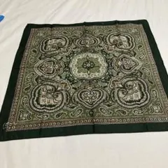 バンダナハンカチ　深緑