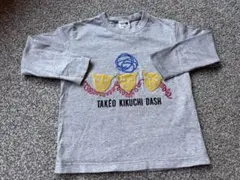 タケオキクチ 猫の顔刺繍グレーTシャツ 110のサムネイル