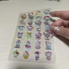R*A様 ハローキティーレトロホログラムシール5枚セット