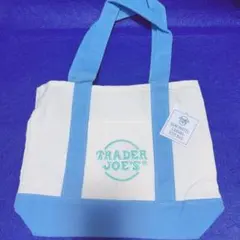 Trader Joe's トレーダージョーズ　ミニキャンバストートバッグ ブルー