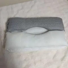 二重構造枕 グレー　ホワイト