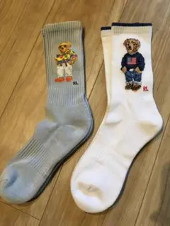 POLOポロラルフローレン ポロベア カップルソックス2足セット新品