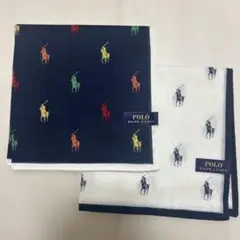 新品　ラルフローレン ポニーロゴ 総柄　ガーゼハンカチ　ハンカチ