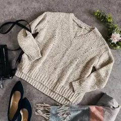 TORRAZZO DONNA Vネック　ニットセーター　カラフル　ウール