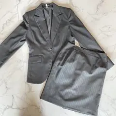 コムサイズム　ブラックストライプ　スーツセットアップ