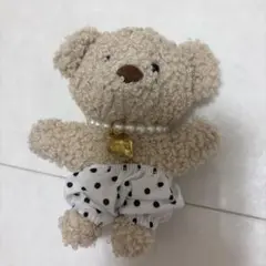 テディベア ぬいぐるみ パールネックレス ドット柄パンツのサムネイル